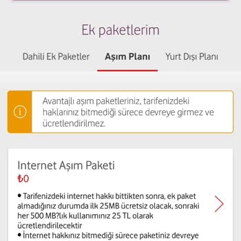 Vodafone Ek Paket Ücret Yanıltmacası