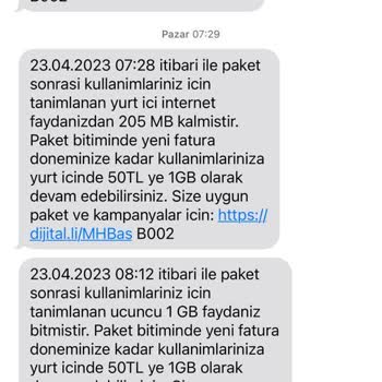 Turkcell Mega 21 GB Aylık Pakete, Onaysız Yurt İçinde Geçerli 1GB Fayda Tanımı.