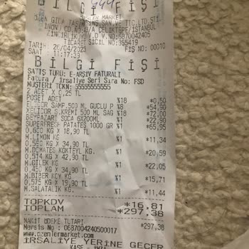 Trendyol Market Siparişi Yanlış Fiyatlandırma