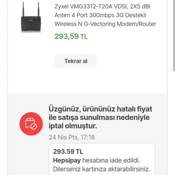 Hepsiburada Ürün İptali Mağdur Etme