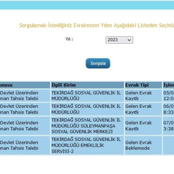 SGK EYT Başvurusu. Evrak Beklemede Görünüyor.