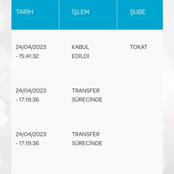 PTT APS Vaktinde Gönderilmedi.