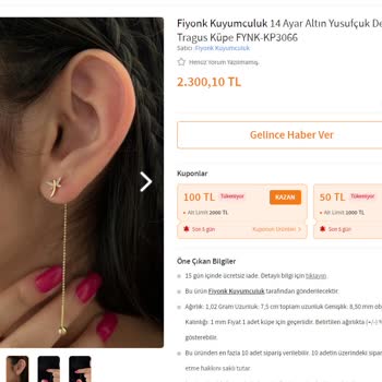 Trendyol Ve Fiyonk Kuyumculuk Tarafından Mağdur Edildim!