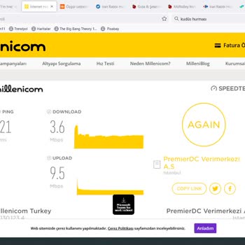 Millenicom Düşük Hız Sorunu, Müşteri Temsilcisine Ulaşılamıyor