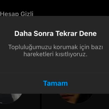 Instagram'da İstek Atamama Sorunu