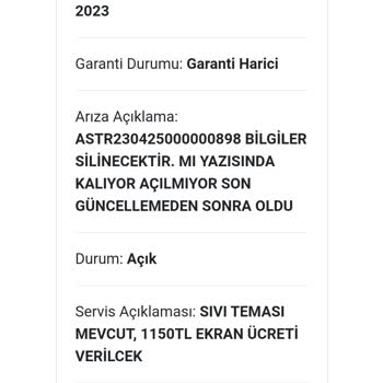Xiaomi Son Güncelleme Sonrası Telefonun Açılmaması