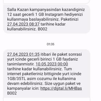 Turkcell Zorla Haksız Yere 1gb 35 TL'ye Tanımladı.