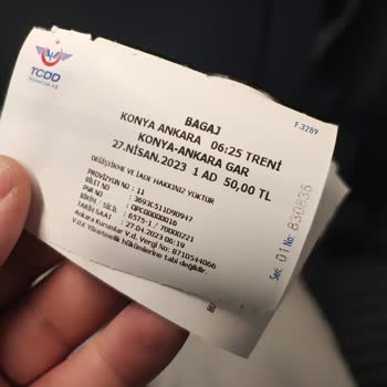 YHT (Yüksek Hızlı Tren) Haksız Ve Yanlış Bagaj Ücreti Alımı