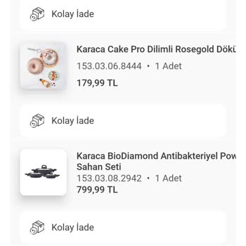 Karaca Züccaciye Eksik Ürün Gönderildi