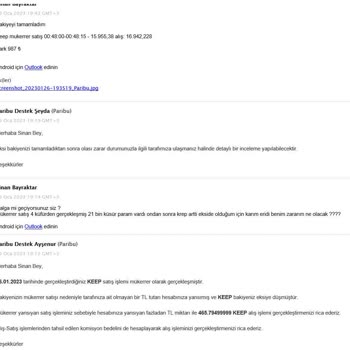 Paribu Olmayan Coin Satışı - Bakiye