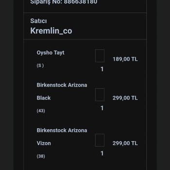 Kremlin Co Alışveriş Eksik Ve Yanlış Ürün Gönderimi