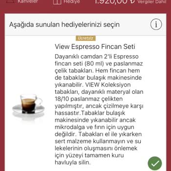 Nespresso 100 Kapsül Gönderilmemesi