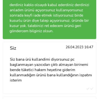 Çiçek Sepeti Satın Aldım İçinden USB Kablosu Çıkmadı