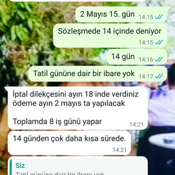 Eminevim İademi Yasal Sürede Yapmıyor