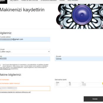 Dyson Kayıt Edemiyorum + Fatura Yok