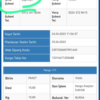Sürat Kargo Ürünüm Hakkında Bilgi Verilmiyor Ve Ürünüm Hareketsiz