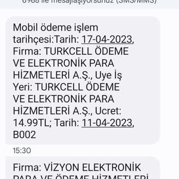 Turkcell 360VRTube Telefonumdan İzinsiz Üyelik Alıp Para Kesintisi Yaptı