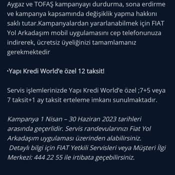 Fiat Servis Kampanyasından Faydalanamıyorum!