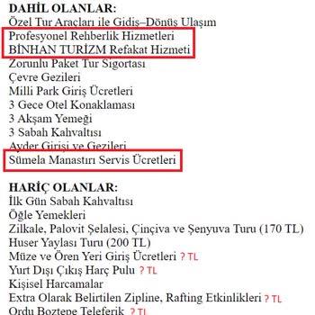 Binhan Turizm (Ankara Gezi Rehberiniz) İle Karadeniz Ve Batum Aksaklıkları