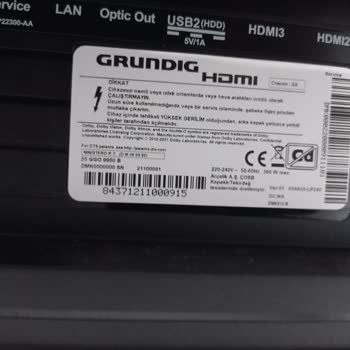Grundig TV'De Görüntü Ses Yok Sıfır Ürün Değişimini Talep Ediyorum