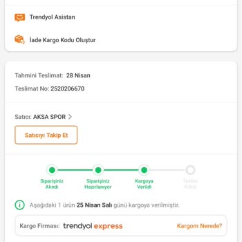 Trendyol Express Teslimat Elime 4 Gündür Ulaşmadı.