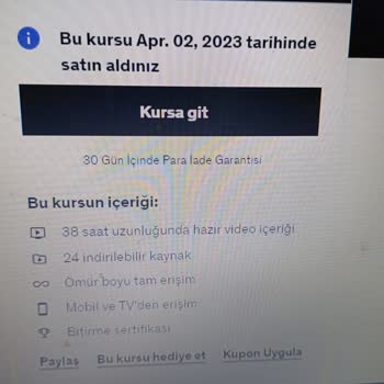 Udemy 30 Gün İçinde Para İadesi Garantisi Vaadinin Gerçekleşmemesi