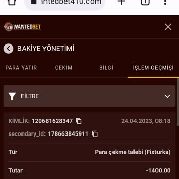 Wantedbet Basit Bir Parayı 6 Gündür İnceliyorlar!