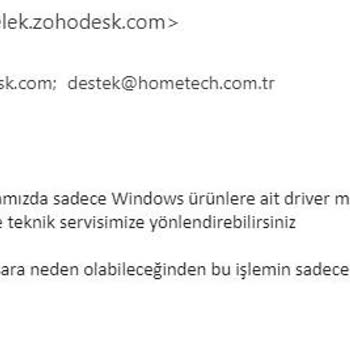 Ürün Sürücü Desteği Yok-Hometech