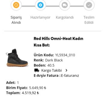 Columbia Yamuk Bot Satıp Geri Almıyor