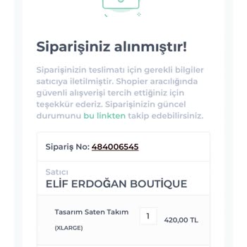 Elif Erdoğan Boutique Sipariş Problemi