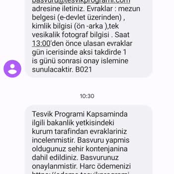 Teşvik Programı Kamu Personeli Alımı İçin Başvuru Yaptım