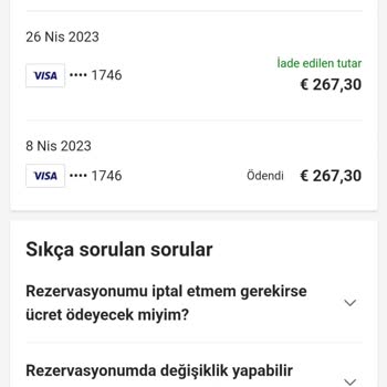 Booking.com Eksik Ödenen İade