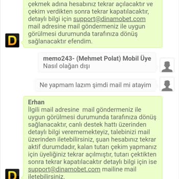 Dinamobet İn Kazancımı Silip Parama El Koyması