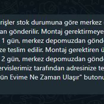 Arçelik'ten Siparişim İptal Edildi