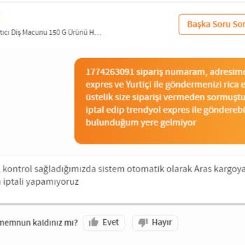 Trendyol Kargo Firmasını Sistemin Otomatik Belirlemesi.