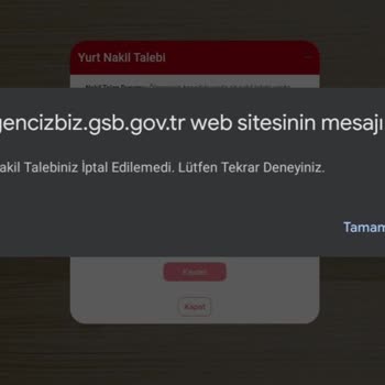 Genciz Biz, Nakil Talebi İptal Edilemedi Hatası.