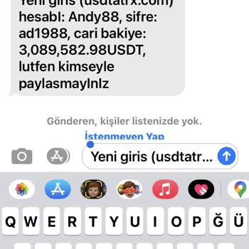 Usdtatrx.com Mesaj Gelmesi