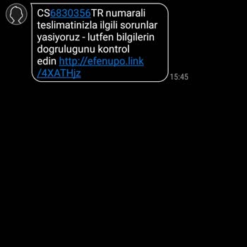 Efenupo.link Yabancı Numaradan Gelen Mesaj!