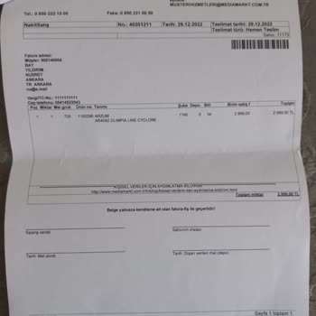 Arzum Hatalı Ürün Satılması Ve Müşteri Memnuniyetsizliği