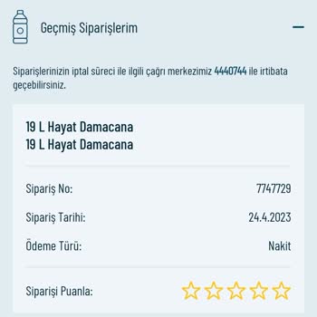 Hayat Su Danone Hayat İçecek Uygulaması Ücret Aldı Siparişim Gelmedi