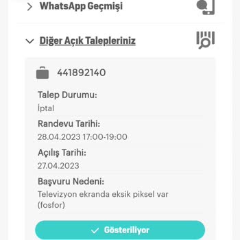 Arçelik Televizyon Değişim Talebine Cevap Vermiyorlar.
