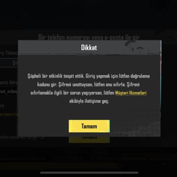 PUBG (Pubgmobile.com) Onay Kodu Gelmemekte