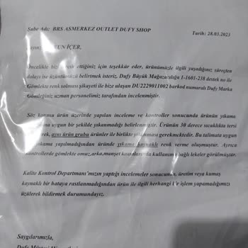 Dufy Gömlek Renk Solması