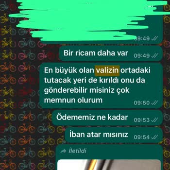 ÇÇS Çanta Ççs Valiz Yedek Parçaları Göndermiyor.