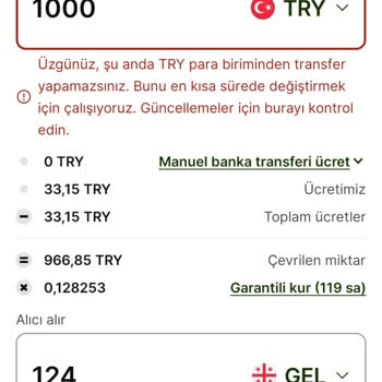 Wise Tl İşlem Olmuyor!