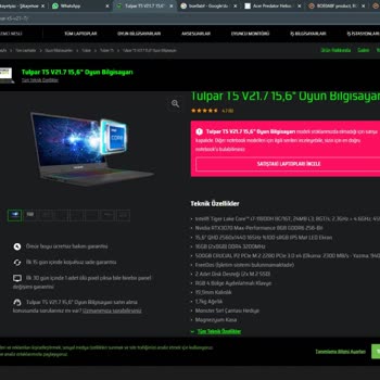 Monster Notebook Garantide Ürünüme Düşük Özelliklerde Parça Kullanılması