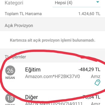 Amazon.com Bilgim Ve İznim Olmadan Garanti BBVA Hesabımdan Para Çekti