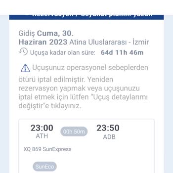 Sunexpress Hava Yolları Uçuş İptal Sorunu