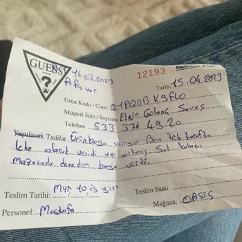 Guess Kalitesiz Ürün Satıp, Kullanım Hatası Diyerek İade Almıyor.
