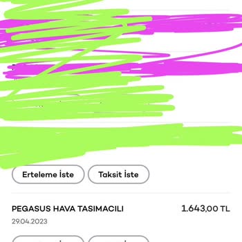 Pegasus Uçuş Değişikliğinde Ödeme Sorunu!